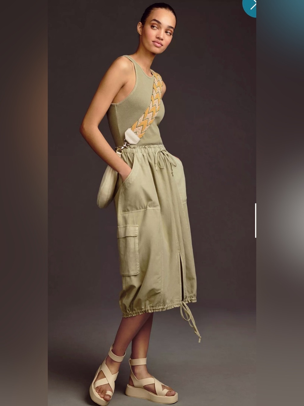 Daily Practice by Anthropologie High-Neck Tank Twofer Dress size M - Picture 1 of 8